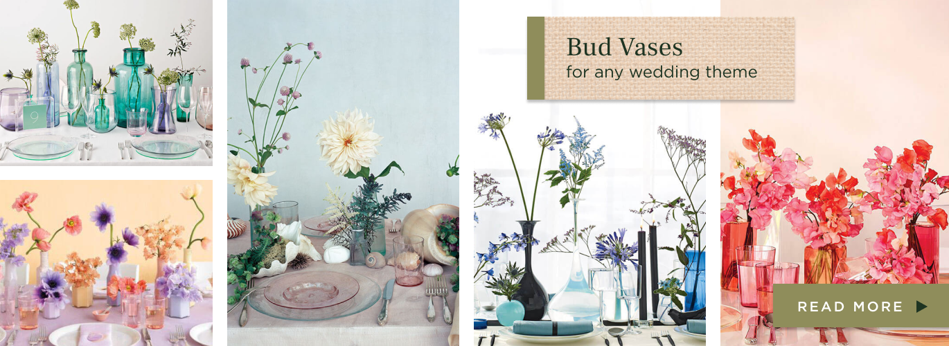 Bud vases for any wedding theme